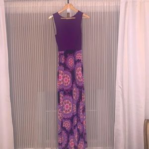 Holli long  v neck dress